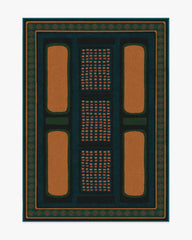 Nerissa Teal & Gold Rug by Architectural Digest