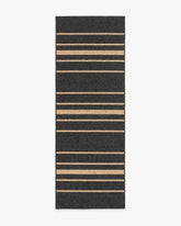 Arden Stripe Black & Natural Performance Weave Rug