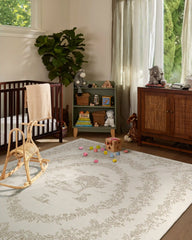 Bashful Bunny Toile Ivory Rug