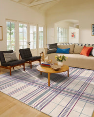 Beckett Blue & Red Rug
