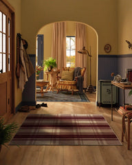 Easton Plaid Burgundy Rug