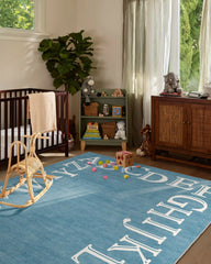 Easy as ABC Slate Blue Rug