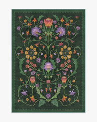 Protea Forest Green Rug by Iris Apfel