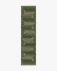 Labyrinth Fern Green Rug by Jonathan Adler