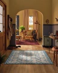Louisa Cream & Blue Rug