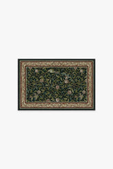 Bird & Pomegranate Teal Green Rug by Morris & Co.