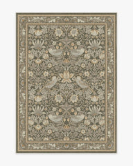Strawberry Thief Stone Gold Rug by Morris & Co.