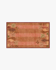 Palmistry Pinstripe Warm Brown Rug by Jungalow