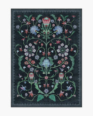 Protea Charcoal Rug by Iris Apfel