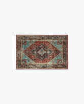 Santiago Crimson & Light Blue Rug