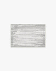 Striated Border Soft Grey Rug