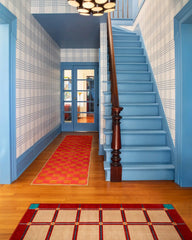 This House Is a Home Brick Red Rug by Dan Pelosi