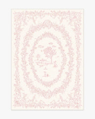 Bashful Bunny Toile Pink Rug