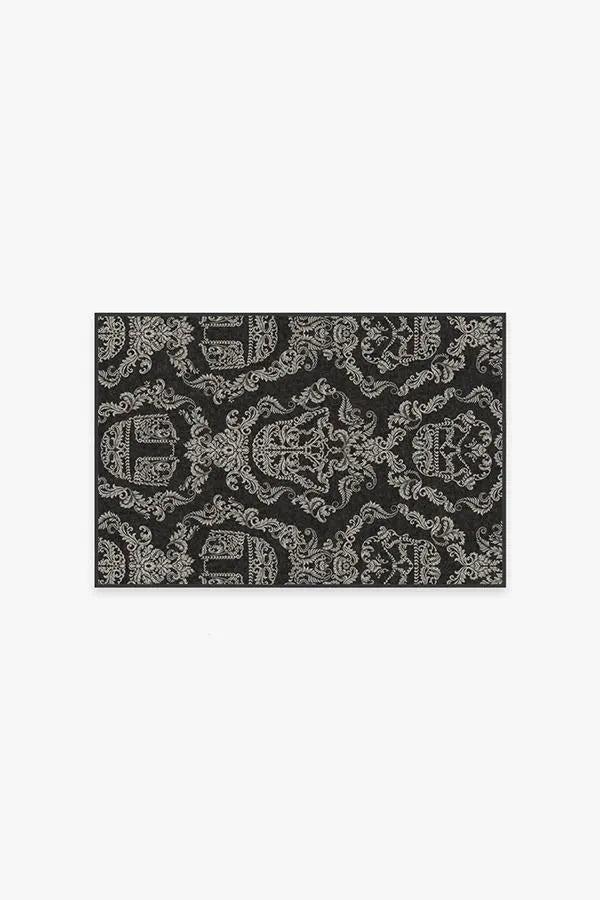 Dark Side Damask Charcoal Rug