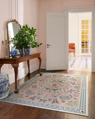 Flutterby Soft Rose Rug by Iris Apfel