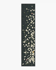 Fluttering Carnations Charcoal & Ivory Rug by The Local Project