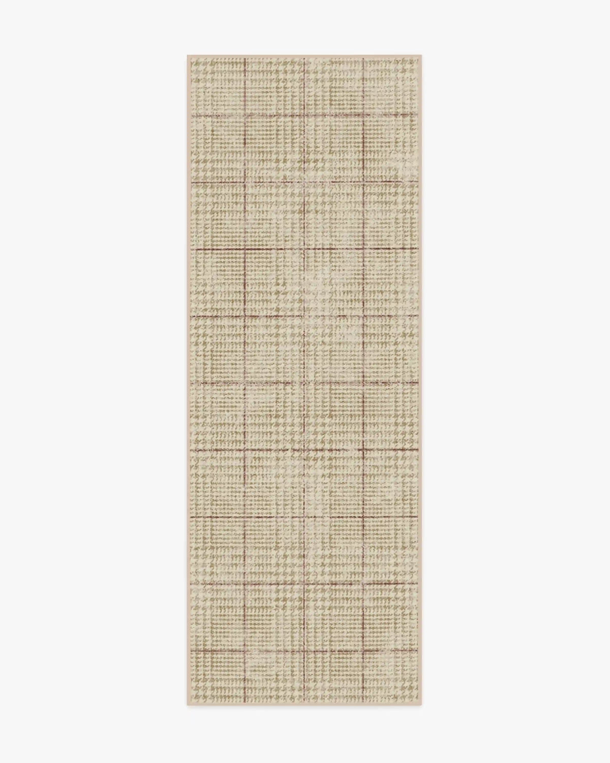 Glen Plaid Camel & Burgundy Rug