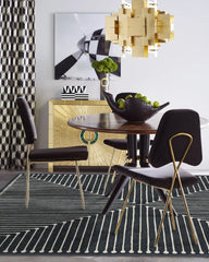 Inkdrop Charcoal Rug by Jonathan Adler