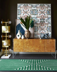 Inkdrop Green Rug by Jonathan Adler