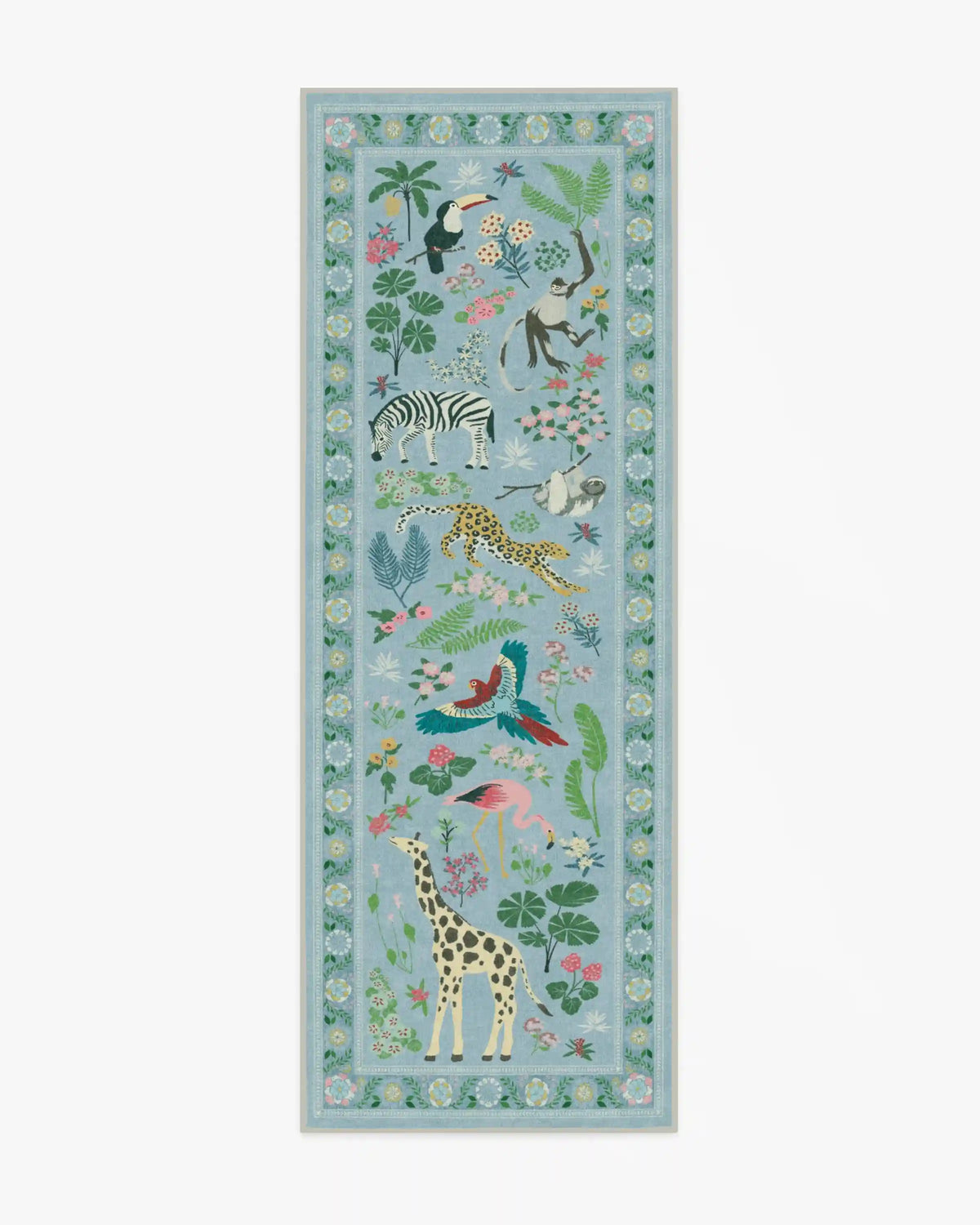 Jingle Jungle Slate Blue Rug by Iris Apfel
