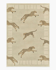 Leaping Cheetah Sand Rug by Scalamandré