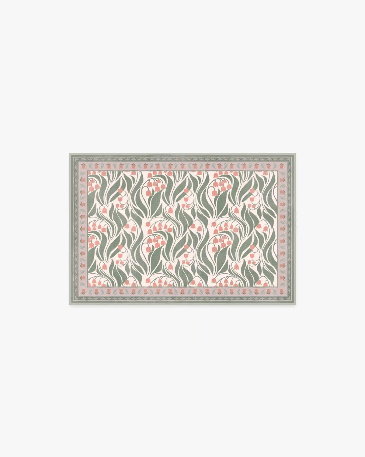 Lila Cream & Coral Rug