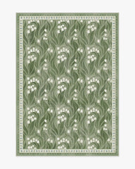 Lila Green & Ivory Rug