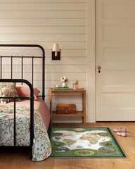 Little Explorer Gold & Green Rug