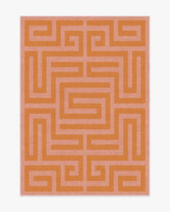Maze Pink & Orange Rug
