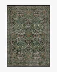 Blackthorn Forest Green Rug by Morris & Co.