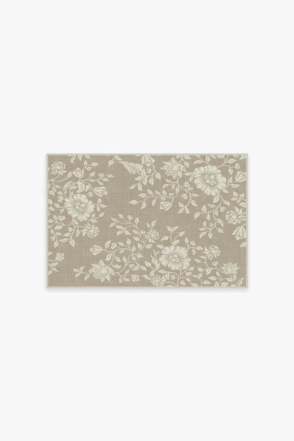 Mallow Flower Natural Stone Rug by Morris & Co.