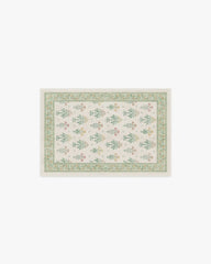 Meadow Sweet Ivory & Green Rug by Morris & Co.