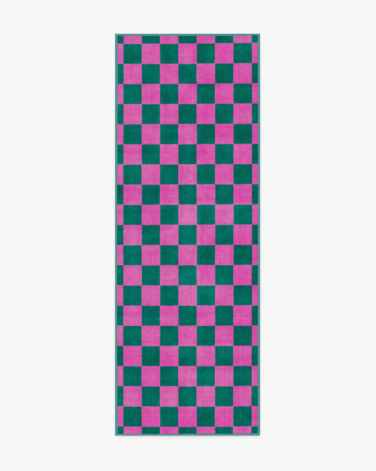 Nonna's Checkerboard Green & Lavender Rug by Dan Pelosi