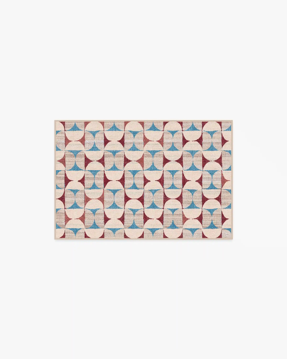 Orana Red & Light Blue Rug