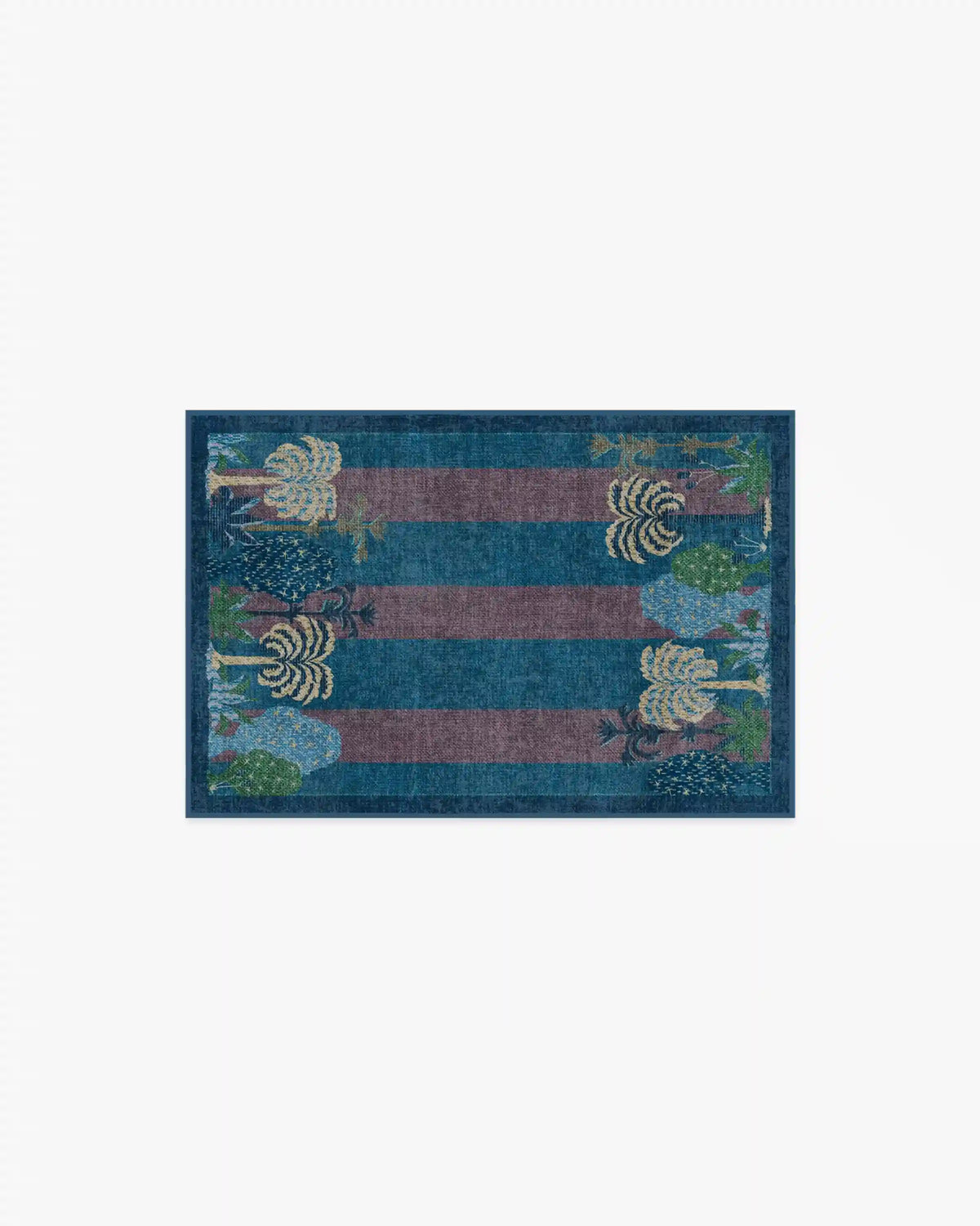 Palmistry Pinstripe Blue Rug by Jungalow