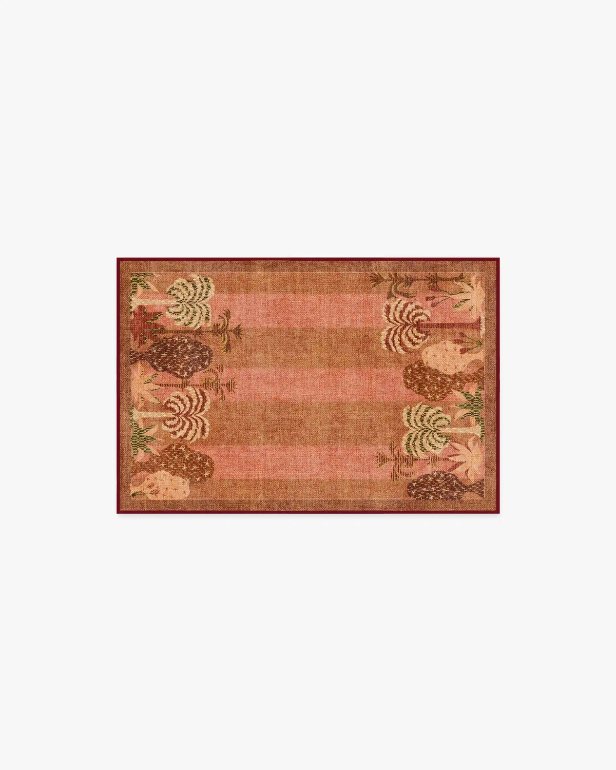 Palmistry Pinstripe Warm Brown Rug by Jungalow