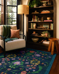 Protea Blue Rug by Iris Apfel