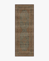 Rowan Teal Blue & Copper Rug
