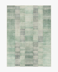 Shadow Stripe Green Rug