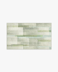 Solar Drift Silver Green Rug