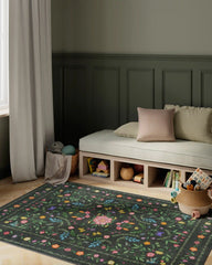 Springtime Lullaby Charcoal Multicolor Rug