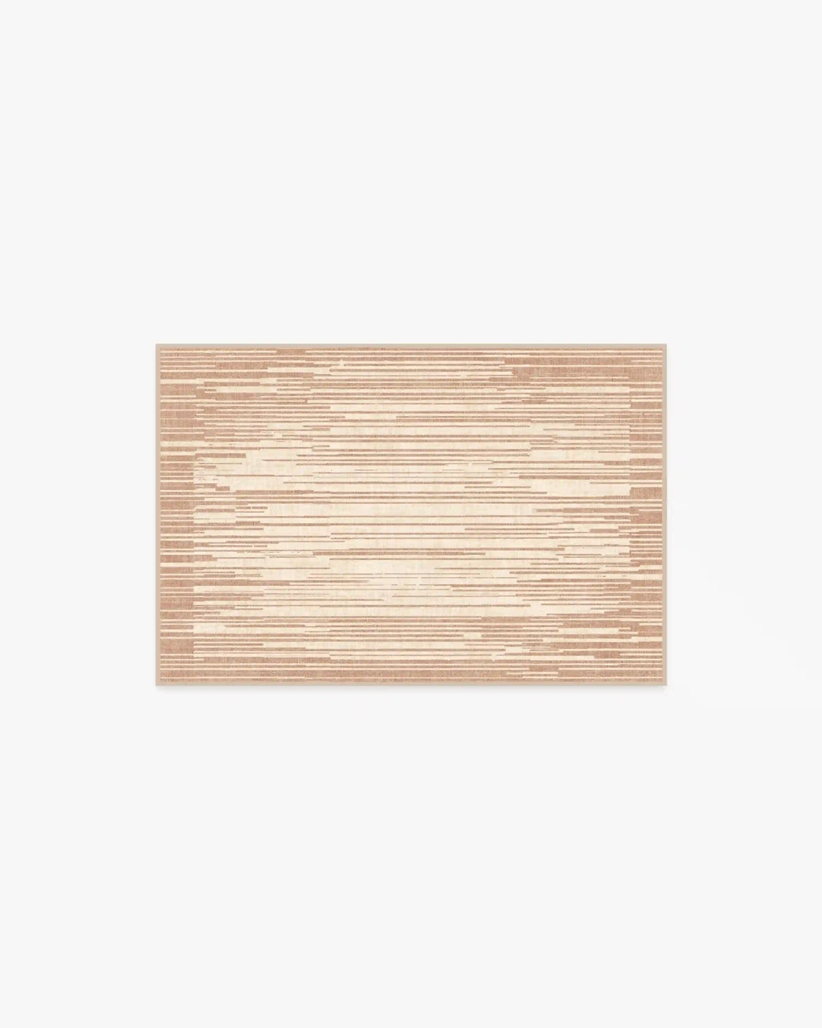 Striated Border Neutral Rug