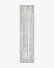 Striated Border Soft Grey Rug