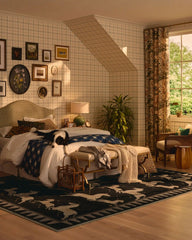 Zebras Black & Natural Rug by Scalamandré
